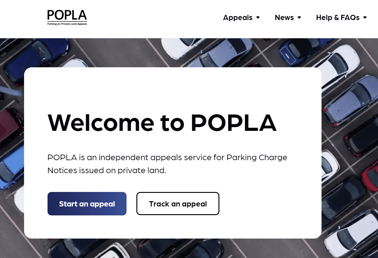 POPLA Parking on Private Land Appeals