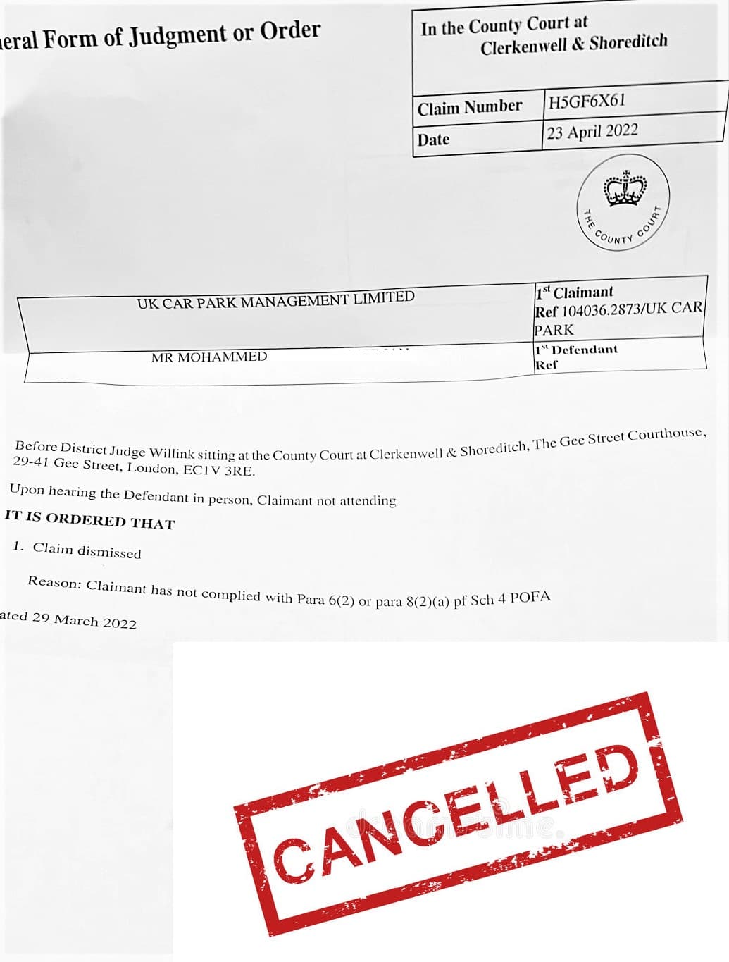 Parking Mate UK output preview