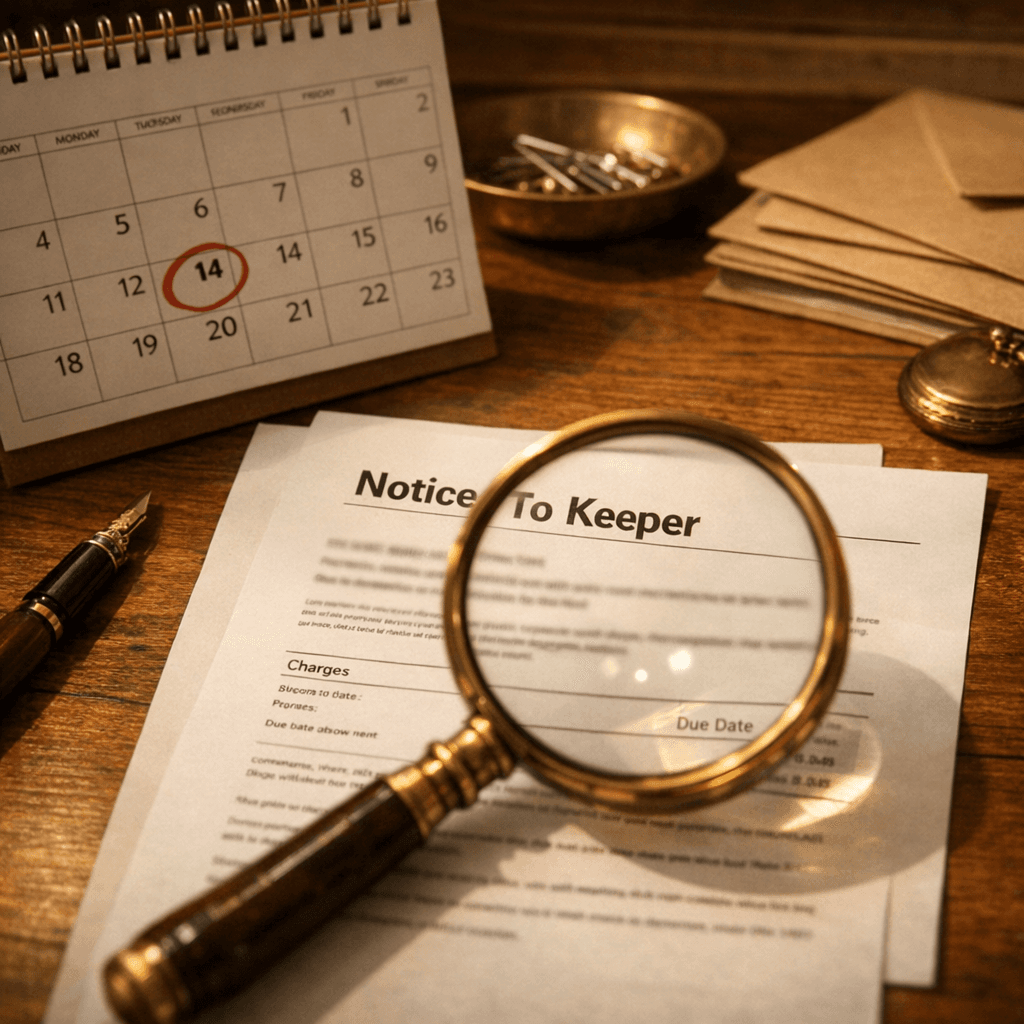 What Is a Late Notice to Keeper Under POFA 2012