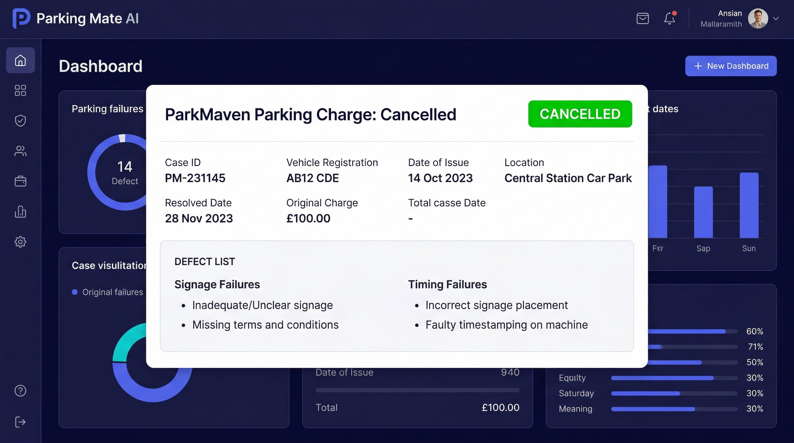 ParkMaven Parking Charge Cancelled. Multiple Defects Found