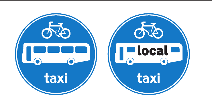 Official diagram 953 alternatives showing buses, cycles and taxis, including the local-bus variant