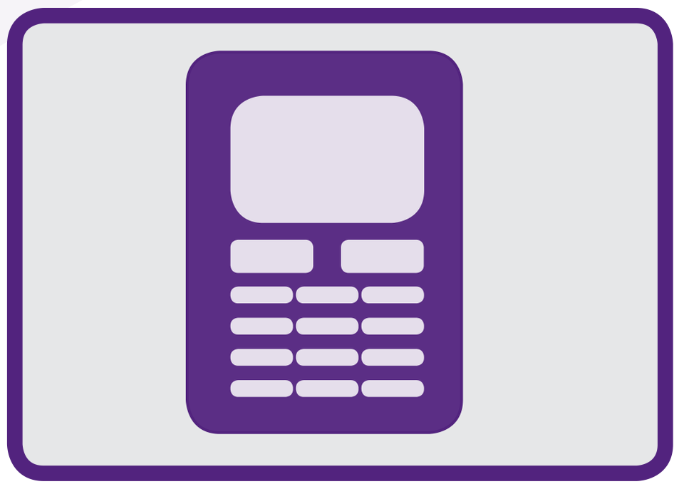 Handbook illustration of a mobile phone representing a parking payment method