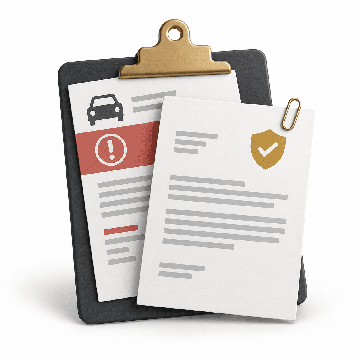 Parking debt recovery notice and protected response document