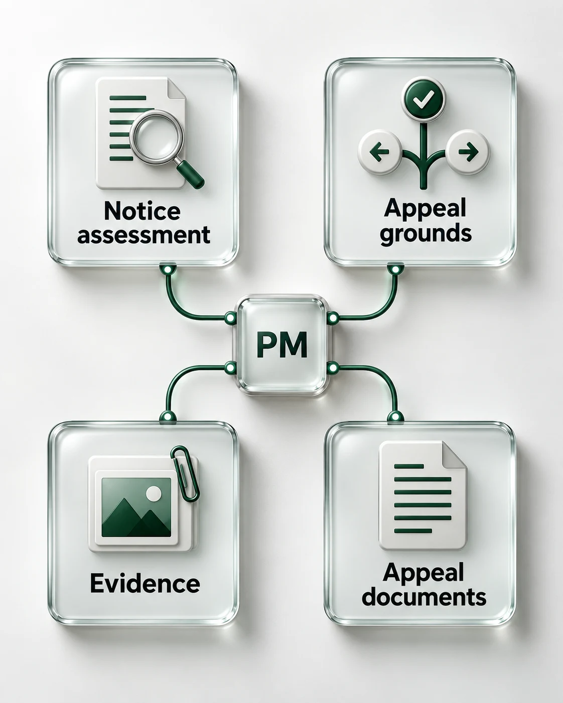 Notice assessment, appeal grounds, evidence and documents connected in one case