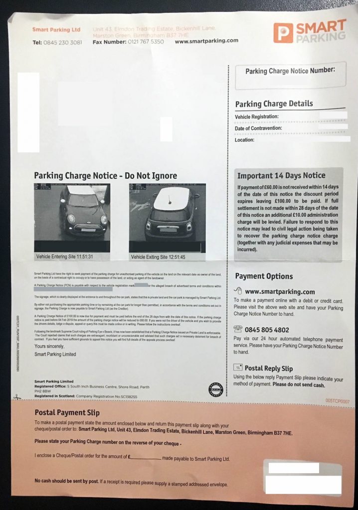 Parking Charge Notice Parking Mate Uk