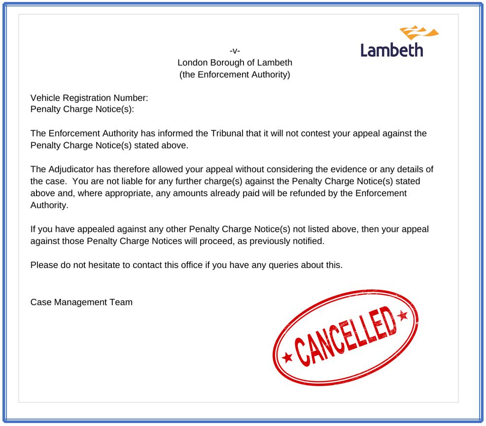 lambeth penalty charge
